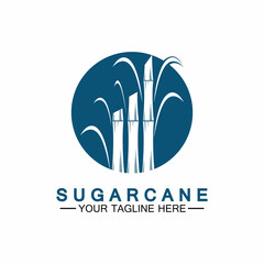 Sugar cane logo icon symbol vector illustration design template