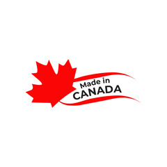 Fototapeta na wymiar Label made in canada logo design template