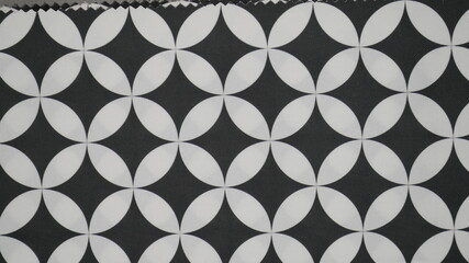 black and white seamless pattern on fabric
