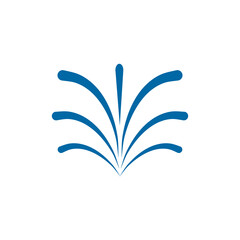 Obraz premium Fountain icon logo design template