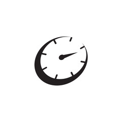 Speedometer icon logo design template