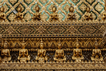 detail of thai temple door