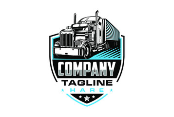 semi truck trailer logo