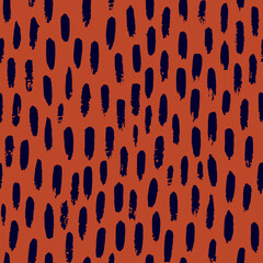 Vector seamless pattern with short brush strokes. Hand painted stylish texture for fabric, wallpaper, wrapping.