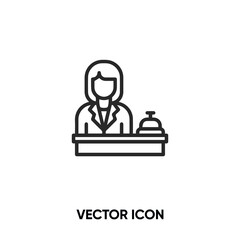 Reception vector icon. Modern, simple flat vector illustration for website or mobile app.Receptionist symbol, logo illustration. Pixel perfect vector graphics	