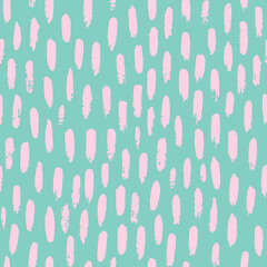 Vector seamless pattern with short brush strokes. Hand painted stylish texture for fabric, wallpaper, wrapping.