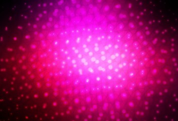 Obraz premium Dark Pink vector background with bubbles.