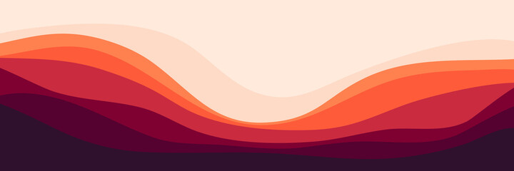 landscape mountain scenery wave pattern vector illustration for pattern background, wallpaper, background template, and backdrop design	