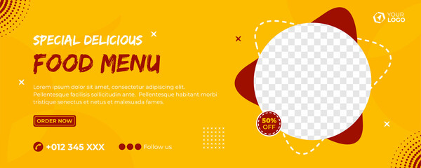 food banner template