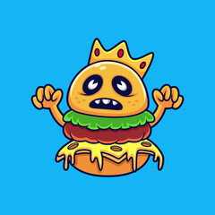 Illustration of monster king burger