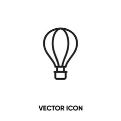 Hot air balloon vector icon. Modern, simple flat vector illustration for website or mobile app. Air balloon symbol, logo illustration. Pixel perfect vector graphics