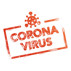 Coronavirus Stamp Print With Virus Icon And Frame