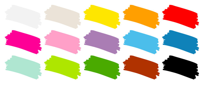 Set F&uuml;nfzehn Bunte Pinselstriche
