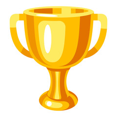 Gold cup icon. Illustration of award sports or corporate competitions.