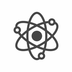 Atom icon. Flat Vector illustration isolated on white background.