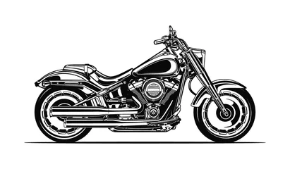 Foto op Plexiglas motorcycle sport bike silhouette © selamet