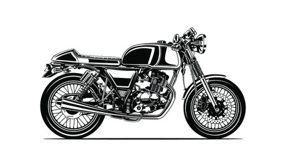 Obraz na płótnie Canvas motorcycle sport bike silhouette