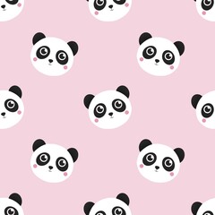 cute pattern with pandas for kids