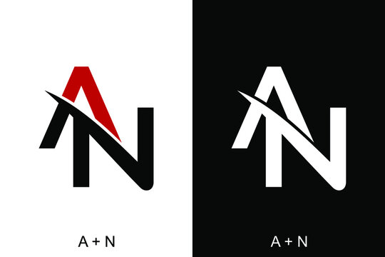 Letter A and N initials concept. Very suitable various business purposes also for symbol, logo, company name, brand name, personal name, icon and many more.