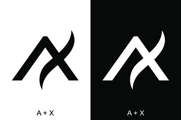 Letter A and X initials concept. Very suitable various business purposes also for symbol, logo, company name, brand name, personal name, icon and many more.