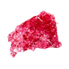 Berry sugar Gel exfoliating peeling with natural particles smear isolated on white