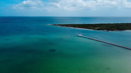 Obraz premium Caribbean Sea From Rio Lagartos Yucatan