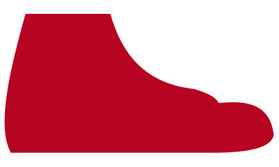 Red men's shoe silhouette icon
