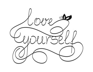 Silhouette of handwritten words 