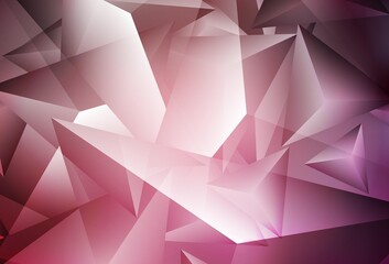 Obraz premium Light Pink, Red vector backdrop with lines, triangles.