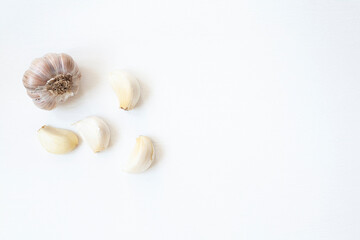 garlic isolated white background spice
