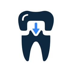 Cap, dental icon. Simple editable vector illustration.