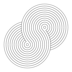 Fototapeta na wymiar black and white spiral