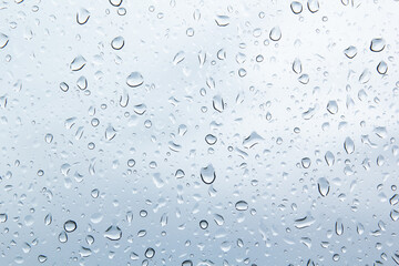 water drops on blue background