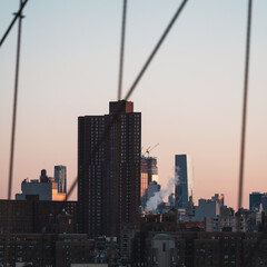 city skyline buildings urban manhattan New York sky 