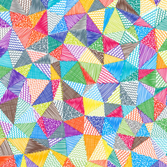 Fototapeta premium Low poly sketch background. Astonishing square pattern. Stylish abstract background. Vector illustration.