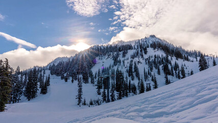 ski resort in the mountains