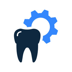 Dental, setting, teeth, icon. Simple editable vector illustration.