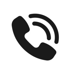 Old phone icon of simple flat stile isolated on white background. Vector illustration