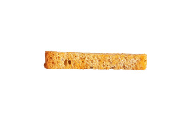 Crouton isolated on a whit background.