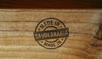 Made in Saudi Arabia stamp and stamping