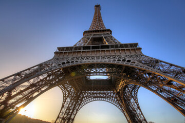 Fototapeta na wymiar Eiffel Tower at sunrise, Paris, France
