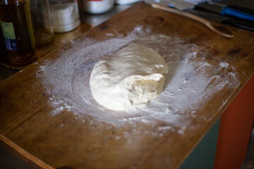 dough in a pan