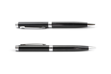 Set of pens isolated on white background.