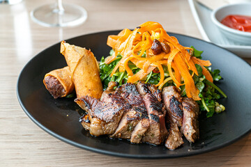 Grilled New York Steak Salad - Side View