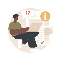 Guides abstract concept vector illustration. Website support, product guides and instructions, company information, how to use, explanation, website menu bar, UI, landing page abstract metaphor.