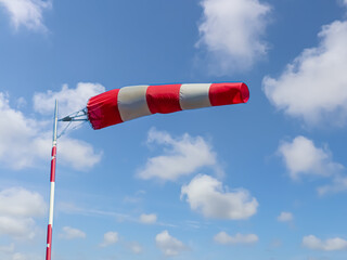flag to indicate the strength and direction of the wind for flights