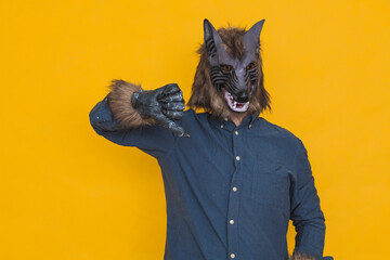 A werewolf with thumb down