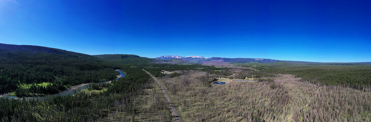 180 Pano between Yellowstone - Teton