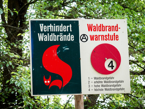 Waldbrandstufe 4
