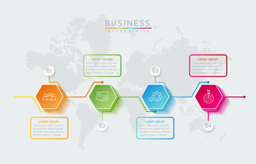 Vector illustration, infographics design, template, marketing, information, with 4 options or steps